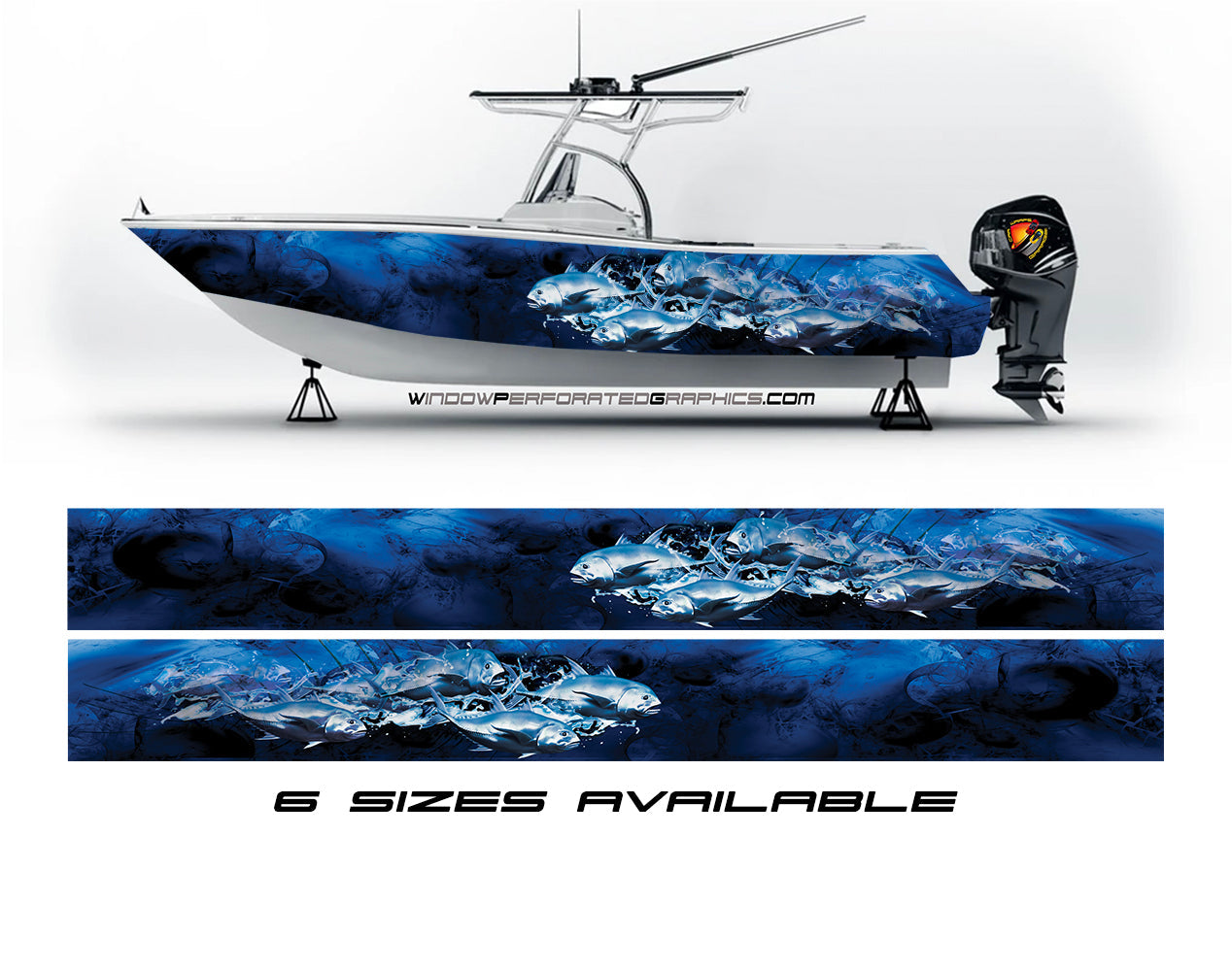 Custom Vinyl Decal – 21.8 X 3.0 Inches, Choose Your Color, Made To Order For Boats