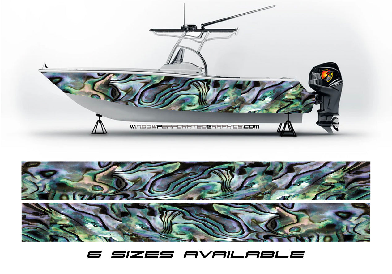 Abstract Colors Graphic Boat Vinyl Wrap Decal Fishing  Pontoon etc.. Boat Wrap Decal