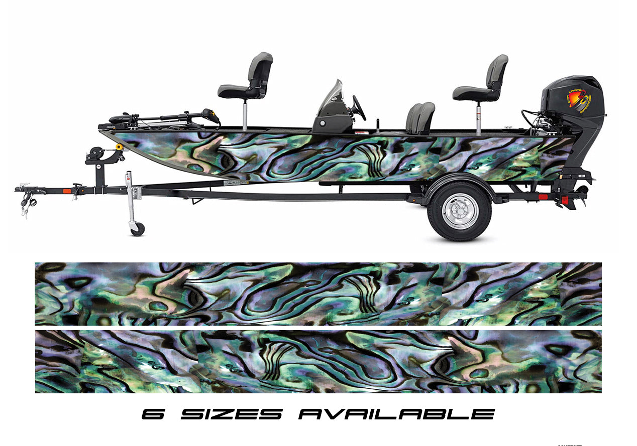 Abstract Colors Graphic Boat Vinyl Wrap Decal Fishing  Pontoon etc.. Boat Wrap Decal