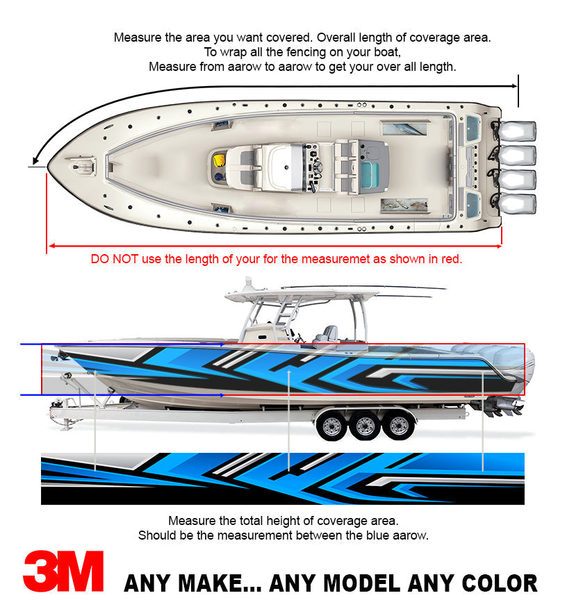 Fishes Sailfish Graphic Vinyl Boat Wrap Decal Fishing Pontoon Sportsman Deck Boat Tritoon Watercraft All Boats Decal