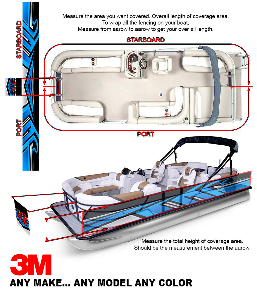 Fishes Sailfish Graphic Vinyl Boat Wrap Decal Fishing Pontoon Sportsman Deck Boat Tritoon Watercraft All Boats Decal
